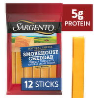 SARGENTO Sargento® Smokehouse Cheddar™ Natural Cheese Snack Sticks, 12-Count, 8.89 Ounce