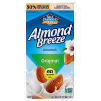 Blue Diamond Almond Breeze Dairy-Free Original Almondmilk, 64 Fluid ounce