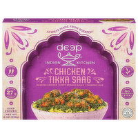 Deep Indian Kitchen Chicken Tikka Saag, Medium Spice, 9 Ounce