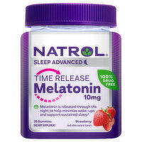 Natrol Melatonin, Sleep Advanced, 10 mg, Gummies, Strawberry, 35 Each