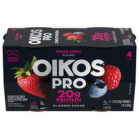 Oikos Pro Yogurt, Mixed Berry Flavored, 4 Pack, 4 Each