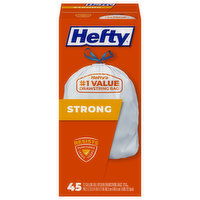 Hefty Tall Kitchen Bags, Drawstrings, Strong, 13 Gallon, 45 Each