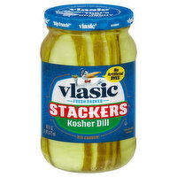 Vlasic Pickles, Kosher Dill, Stackers, Fresh Packed, 16 Fluid ounce