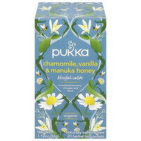 Pukka Herbal Tea, Organic, Naturally Caffeine-Free, Blissful Calm, Chamomile, Vanilla & Manuka Honey, Sachets, 20 Each