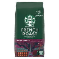 Starbucks Ground Coffee, French Roast, Dark Roast, 12 Ounce