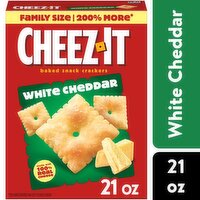 Cheez-It Cheese Crackers, White Cheddar, Family Size, 21 Ounce