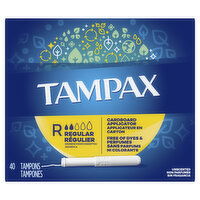 Tampax Tampax Cardboard Tampons Regular Absorbency, 40 Ct, 40 Each