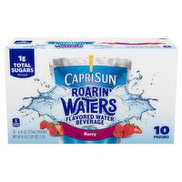 Capri Sun Roarin' Waters Flavored Water Beverage, Berry, 10 Each