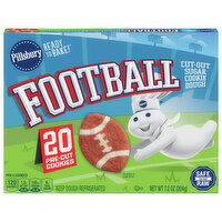 Pillsbury Ready to Bake! Cookie Dough, Sugar, Football Cut-Out, 21 Each