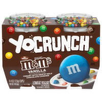 YoCrunch Yogurt, Vanilla, Lowfat, M&M's, 4 Each