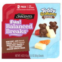 Sargento Balanced Breaks, Teddy Grahams, Cocoa, Fun, 2 Pack, 2 Each