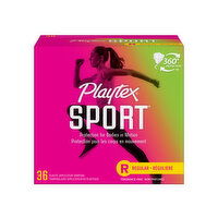 Playtex Sport Sport Sport Tampons Regular Absorbency, 36 Each