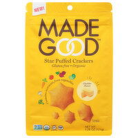 MadeGood Star Puffed Crackers, Organic, Cheddar Flavor, 4.26 Ounce