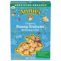 Annie's Bunny Grahams, Organic, Birthday Cake, 7.5 Ounce