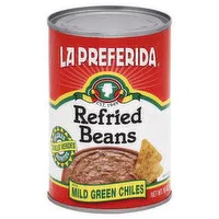 La Preferida Refried Beans, with Mild Green Chiles, 16 Ounce