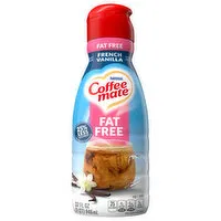 Coffee-Mate Creamer, Non Dairy, Fat Free, French Vanilla, 32 Each