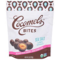 Cocomels Dark Chocolate. Sea Salt, Bites, 3.5 Ounce