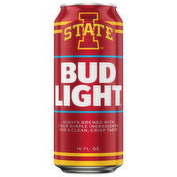 Bud Light I State Cyclones Beer, 16 Fluid ounce