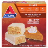 Atkins Snack Bar, Pumpkin Pie, 5 Each