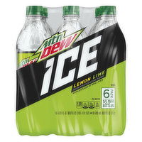 Mountain Dew Ice Soda, Lemon Lime, 6 Pack, 6 Each