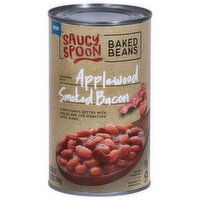 Saucy Spoon Baked Beans, Applewood Smoked Bacon, 28 Ounce