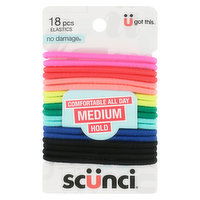 Scunci No Damage Elastics, Medium Hold, 18 Each