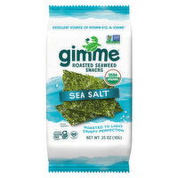 gimMe Seaweed Snacks, Roasted, Sea Salt, 0.35 Ounce