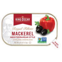 King Oscar Royal Fillets Mackerel, Skinless & Boneless, Mediterranean Style, 4.05 Ounce