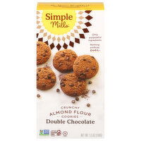 Simple Mills Cookies, Almond Flour, Double Chocolate, Crunchy, 5.5 Ounce