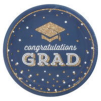 Party Creations Plates, Glittering Grad, Sturdy Style, 8-3/4 Inch, 8 Each