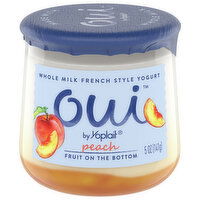 Oui Yogurt, Whole Milk, Peach, French Style, 5 Ounce