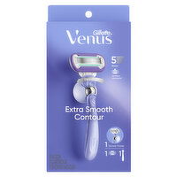 Venus Extra Smooth Contour Women's Razor, 1 Blade Refill + Shower Holder, 1 Each