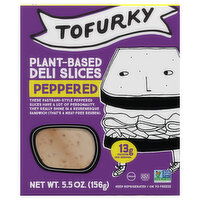 Tofurky Deli Slices, Peppered, Plant-Based, 5.5 Ounce