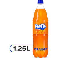 Fanta  Orange Soda Fruit Flavored Soft Drink, 1.25 Litre