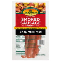 Eckrich Skinless Smoked Sausage Mega Pack, 28 Ounce