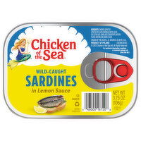 Chicken of the Sea Sardines, in Lemon Sauce, Wild-Caught, 3.75 Ounce