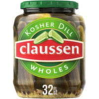 Claussen Kosher Dill Pickle Wholes, 32 Fluid ounce