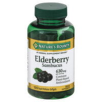 Nature's Bounty Elderberry, Rapid Release Softgels, 120 Each