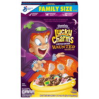 Lucky Charms Cereal, Chocolate, Haunted Marshmallows, Family Size, 18.8 Ounce