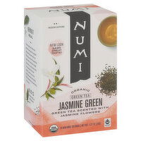 Numi Green Tea, Organic, Jasmine Green, Tea Bags, 18 Each