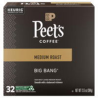 Peet's Coffee Coffee, Medium Roast, Big Bang, K-Cup Pods, 32 Each