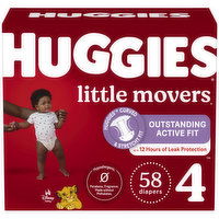 Huggies Little Movers Diapers, Disney Baby, 4 (22-37 lb), 58 Each