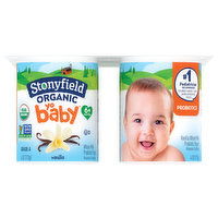 Stonyfield Organic YoBaby Yogurt, Whole Milk, Vanilla, 6+ Months, 6 Each