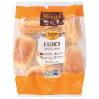 Izzio Artisan Bakery Artisan Rolls, French, 12 Ounce