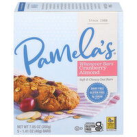 Pamela's Whenever Bars Oat Bars, Soft & Chewy, Cranberry Almond, 5 Each