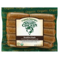 Smart Chicken Chicken Sausage, Organic, Breakfast Maple, Uncured, 12 Ounce