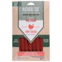 Old Wisconsin Snack Sticks, Hardwood-Smoked, Natural Cut, Turkey Sausage, 6 Ounce