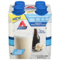 Atkins Protein-Rich Shake, Creamy Root Beer Float, 4 Each