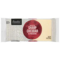 Essential Everyday Cheese, White Sharp Cheddar, 8 Ounce