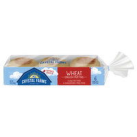 Crystal Farms English Muffins, Wheat, Fork Split, 6 Each